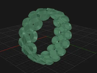 rhombus and sphere Ring  Free 3D print model