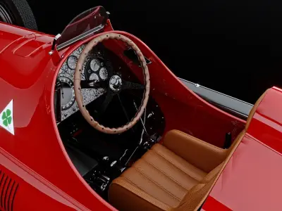 alfa romeo 158 alfetta Low-poly 3D model