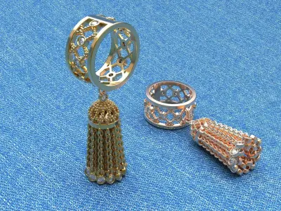 Brush ring - Yana jewelry 3D print model