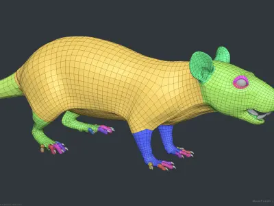 Rat - Highpoly Sculpture 3D model