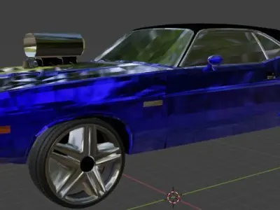 Dodge muscle car Free 3D model
