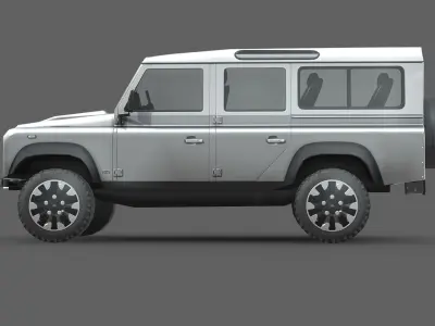 Land Rover Defender Works V8 4-door 2018 Low-poly 3D model