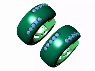 earring 3D print model 36