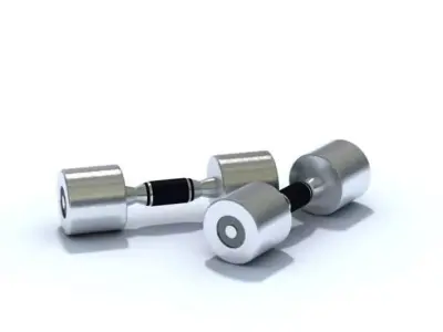 Classic Sports Equipment   Dumbbells 3D model