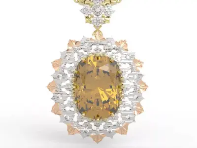 Elite Victorian Style Diamond Necklace  3D print model
