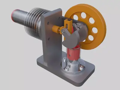 Stirling engine 3D model purchase