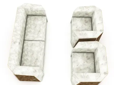 3D modern office armchair Low-poly 3D model
