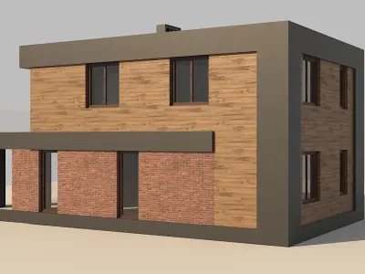 Hi-tech cottage Free low-poly 3D model