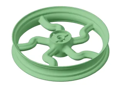 Plastic Bike Wheel Rim Toy 3D model