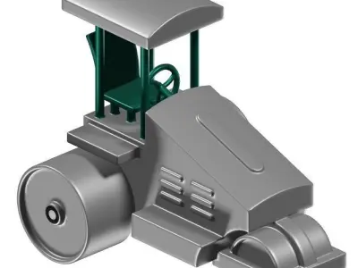 Kids Road Roller Toy 3D model