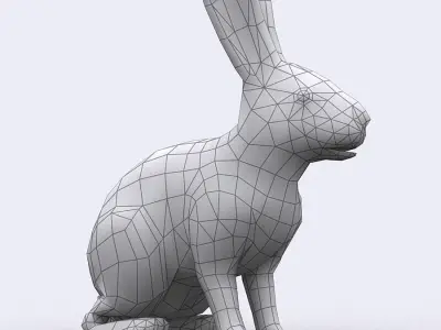 3DRT - Hare Low-poly 3D model