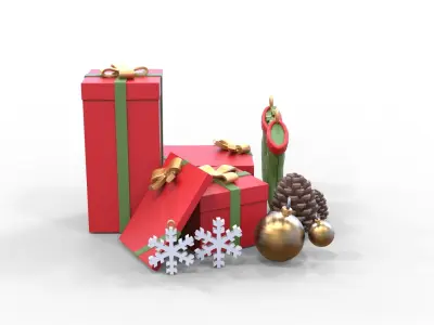 Christmas Collection 3 Santa Claus Christmas tree stuff 3D print model