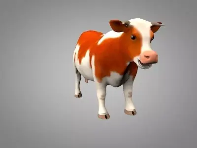 Cow or bull Low-poly 3D model