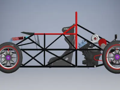 Car designed sports car racing  3D model