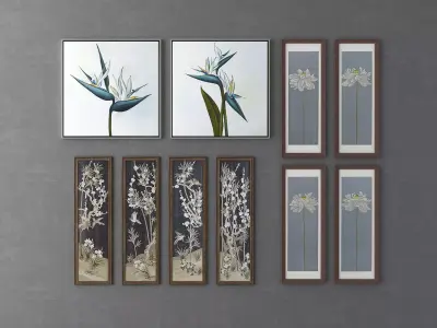 Collection of modern paintings horchow - 3 3D model