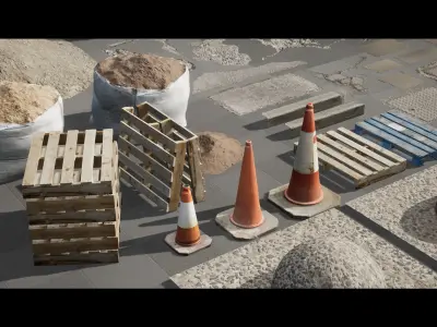 Warehouse Photoscans - Unreal Engine 4 Low-poly 3D model