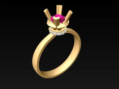 Diamond Ring - Womens Rings - N717809 3D print model