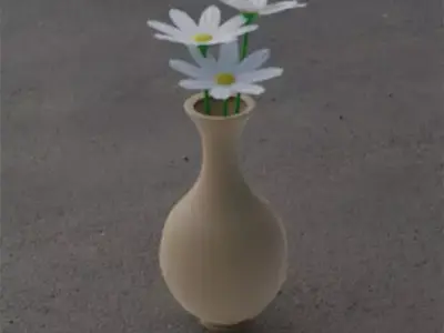 Vase and flowers Free 3D model