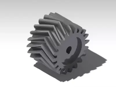 Double Helical Gear 3D print model