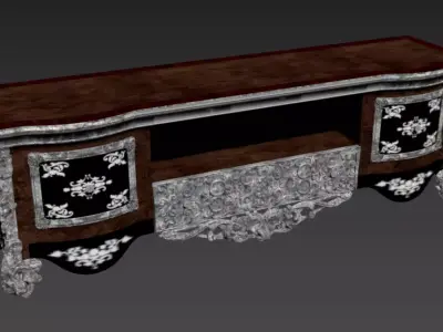 TV shelf 3D model 3D model