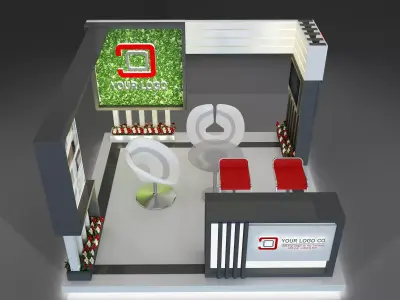 Booth Exhibition Stand a249d 3D model