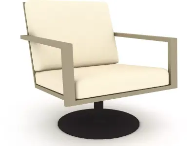 3D modern metal chair 02 Low-poly 3D model