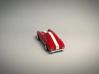 Low Poly Muscle Car 01 Low-poly 3D model