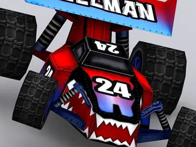 Road rush rat buggies Low-poly 3D model