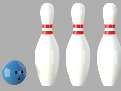 bowling ball pins 3D model