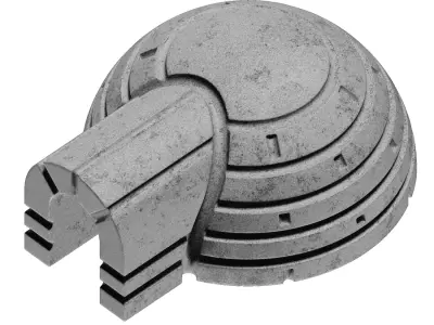 Concrete Dome Structure 3D model