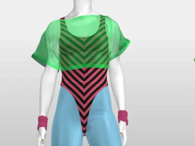 Fame Outfit vol 01 80s Collection 3D model