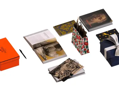 HOME AND OFFICE ACCESSORIES Low-poly 3D model