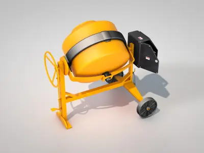 Concrete Mixer 400 Liters 3D model