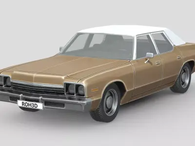Dodge Monaco 1974 Low-poly 3D model