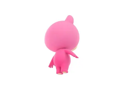 Character216 Pink Bear 3D model