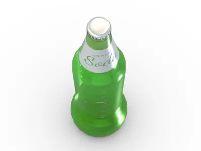 Supermarket Soda Drink Bottle 06 Low Poly PBR Realistic Low-poly 3D model