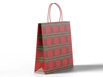 Gift Packaging - Christmas Gift Bag Set 3D model