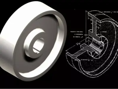 Flat Pulley Free 3D model