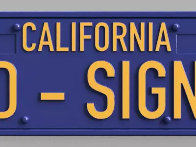 Custom Number plate 3D print model