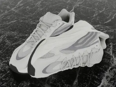 ADIDAS YEEZY BOOST RUNNER 700 V2 STATIC 3D SHOES Low-poly 3D model