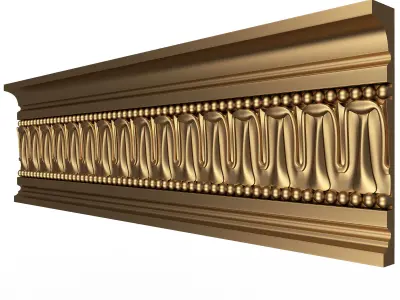 Cornice Decoration Molding 017 Low-poly 3D model
