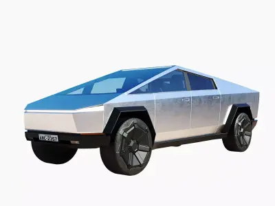 cybertruck futuristic car 3D model