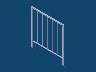 Wire fence  003  3D Model Free 3D model