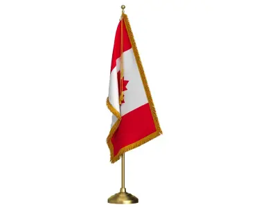 Canada Table Flag 3D model