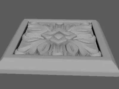 rosette decorative plaque 3D model