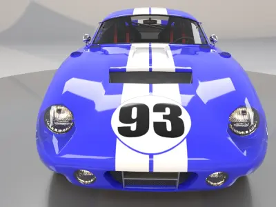 AC Cobra Daytona Low Poly 3D model