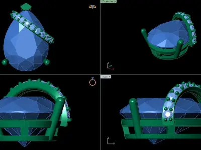 Pear 14x10 Necklace 3D print model