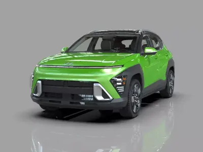 Hyundai Kona 2024 HQ interior 3D model