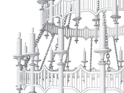 Medieval Chandelier 3D model