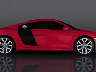 Audi R8 2008 Low-poly 3D model